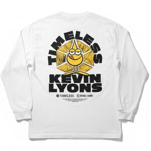 Timeless Clothing x Kevin Lyons Cartoon Monster Long Sleeve White T Medium